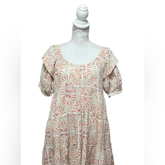 CLEOBELLA WOMENS FERRIS MINI DRESS IN TILE PRINT SIZE XS 100% ORGANIC COTTON - Picture 3 of 7